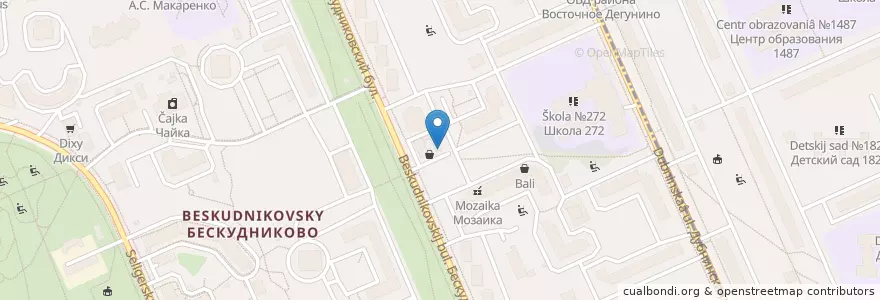 Mapa de ubicacion de Горздрав en Россия, Центральный Федеральный Округ, Москва, Северный Административный Округ, Бескудниковский Район.