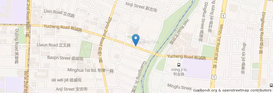 Mapa de ubicacion de 大樹藥局 en Тайвань, Гаосюн, 三民區, 左營區.