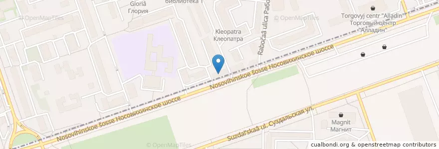 Mapa de ubicacion de ВТБ en روسیه, Центральный Федеральный Округ, Москва, Восточный Административный Округ, Район Новокосино.