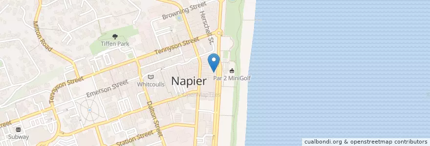Mapa de ubicacion de Napier City Bike Hire en Nuova Zelanda, Hawke's Bay, Napier City.