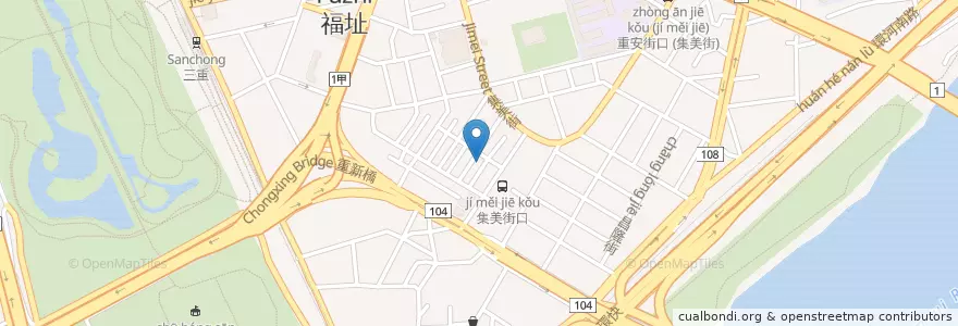 Mapa de ubicacion de 豆乾厝 en تايوان, تايبيه الجديدة.