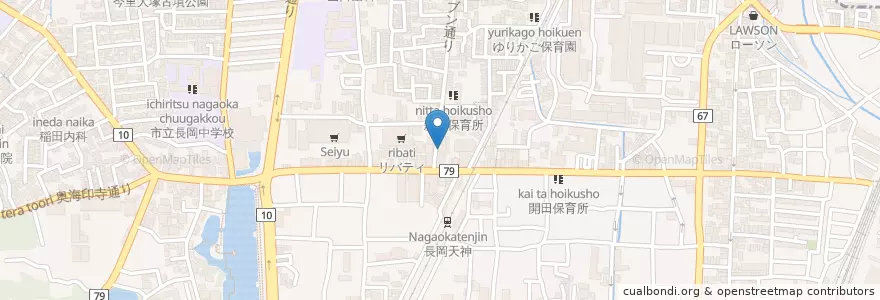 Mapa de ubicacion de いわきクリニック en Jepun, 京都府, 長岡京市.