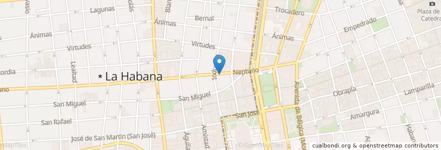 Mapa de ubicacion de Cajero Automático en 古巴, La Habana, La Habana Vieja, Centro Habana.