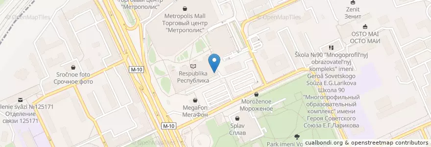 Mapa de ubicacion de ВТБ en Russia, Distretto Federale Centrale, Москва, Северный Административный Округ, Войковский Район.