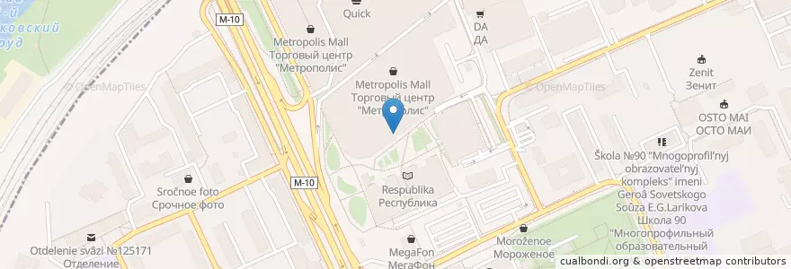 Mapa de ubicacion de Торро Гриль en Россия, Центральный Федеральный Округ, Москва, Северный Административный Округ, Войковский Район.