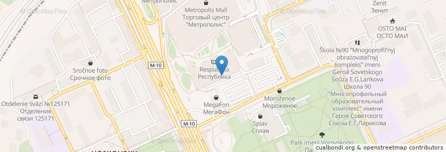 Mapa de ubicacion de Ave en روسيا, Центральный Федеральный Округ, Москва, Северный Административный Округ, Войковский Район.