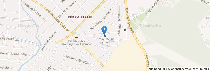 Mapa de ubicacion de Escola Estelina Valmont en Brasil, Región Norte, Pará, Região Geográfica Intermediária De Belém, Microrregião De Belém, Belén.