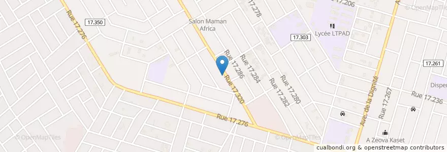 Mapa de ubicacion de Don Jazzy en ブルキナファソ, Centre, Kadiogo, ワガドゥグー.