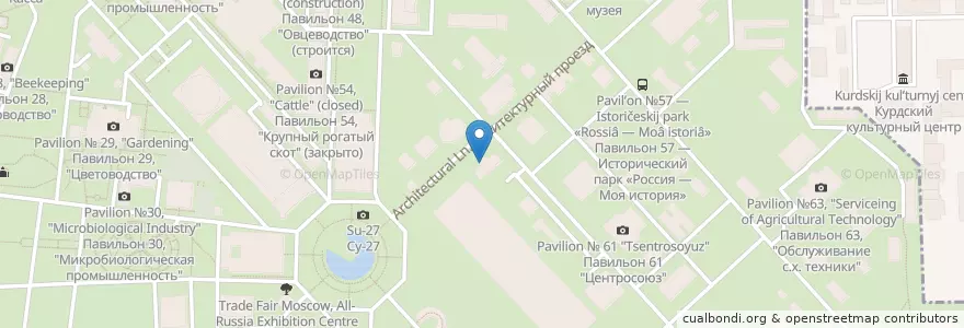 Mapa de ubicacion de Московское небо en Rusland, Centraal Federaal District, Moskou, Северо-Восточный Административный Округ, Останкинский Район.