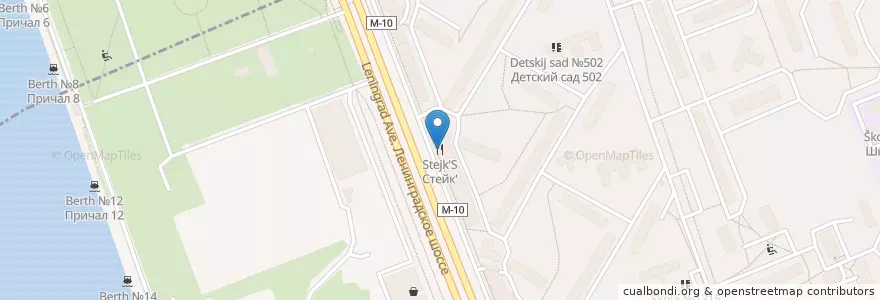 Mapa de ubicacion de Стейк'S en روسیه, Центральный Федеральный Округ, Москва, Северный Административный Округ, Головинский Район.