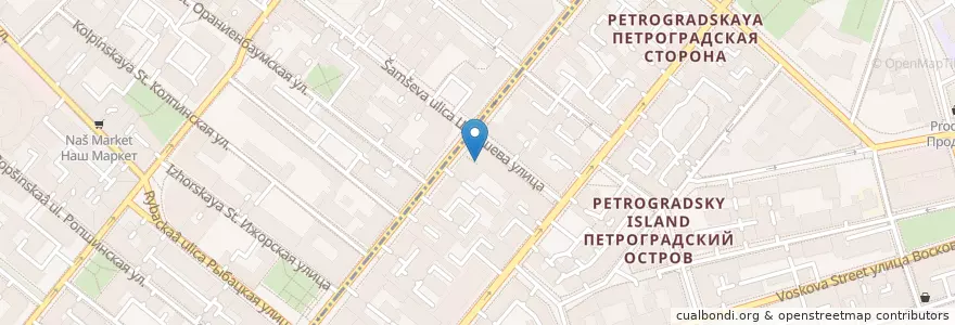 Mapa de ubicacion de VipLinza en Russia, Northwestern Federal District, Leningrad Oblast, Saint Petersburg, Petrogradsky District, Округ Кронверкское.