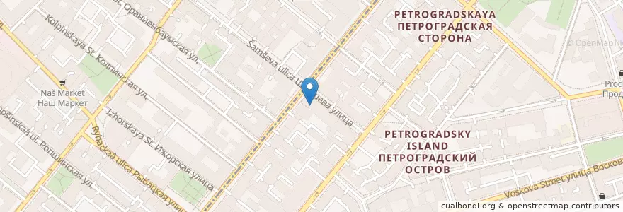 Mapa de ubicacion de Кредит Европа Банк en Russland, Föderationskreis Nordwest, Oblast Leningrad, Sankt Petersburg, Petrograder Rajon, Округ Кронверкское.