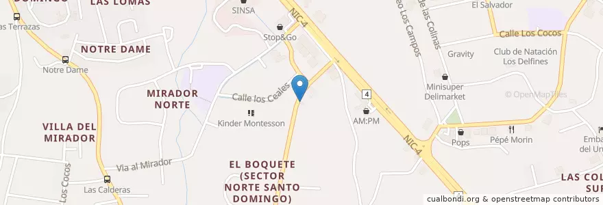 Mapa de ubicacion de Farmacias Saba en Nicaragua, Departamento De Managua, Managua (Municipio).
