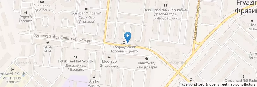 Mapa de ubicacion de Молоко Литвиново en Rusia, Distrito Federal Central, Óblast De Moscú, Городской Округ Щёлково, Городской Округ Фрязино.