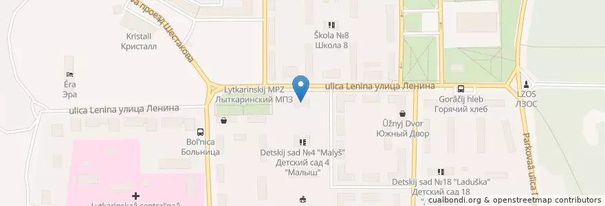 Mapa de ubicacion de Медицинский центр "Авангард" en Rusia, Distrito Federal Central, Óblast De Moscú, Городской Округ Лыткарино.