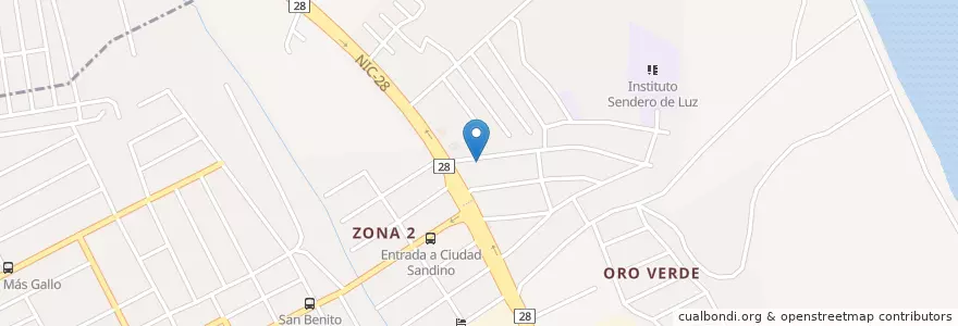 Mapa de ubicacion de Farmacia Ronald en نيكاراجوا, Departamento De Managua, Ciudad Sandino (Municipio).