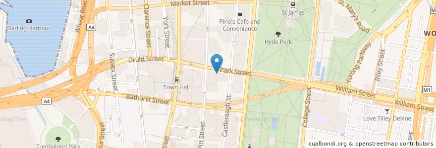 Mapa de ubicacion de The Coffee Club en أستراليا, نيوساوث ويلز, Council Of The City Of Sydney, Sydney.