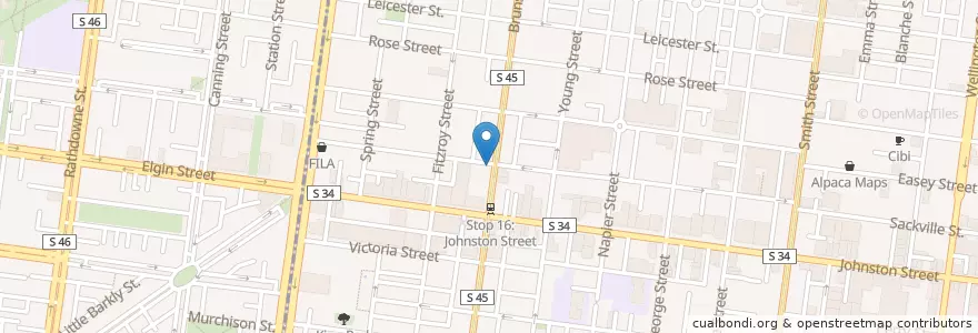 Mapa de ubicacion de Ice Bar Melbourne en Australia, Victoria, City Of Yarra.
