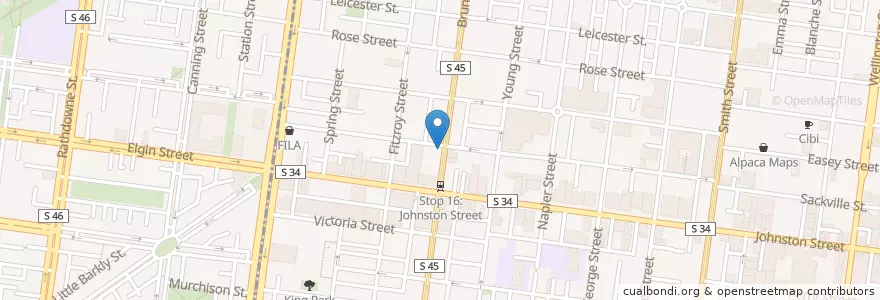 Mapa de ubicacion de Souvlaki Bar en Avustralya, Victoria, City Of Yarra.