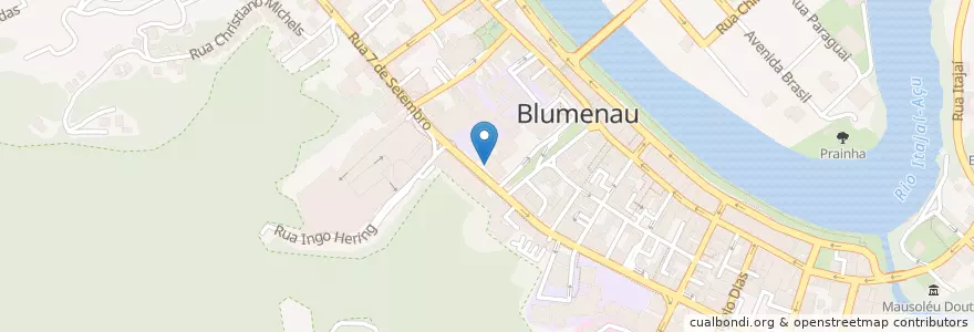 Mapa de ubicacion de Maxiclínica Odontologia en 巴西, 南部, 圣卡塔琳娜, Região Geográfica Intermediária De Blumenau, Microrregião De Blumenau, 布盧梅瑙.