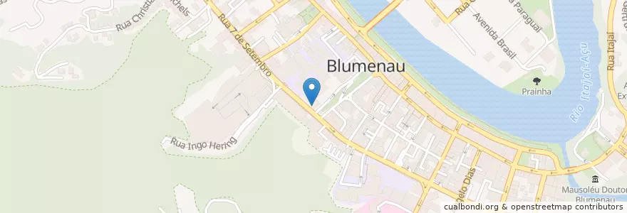 Mapa de ubicacion de Telesom Ótica en Brezilya, Güney Bölgesi, Santa Catarina, Região Geográfica Intermediária De Blumenau, Microrregião De Blumenau, Blumenau.