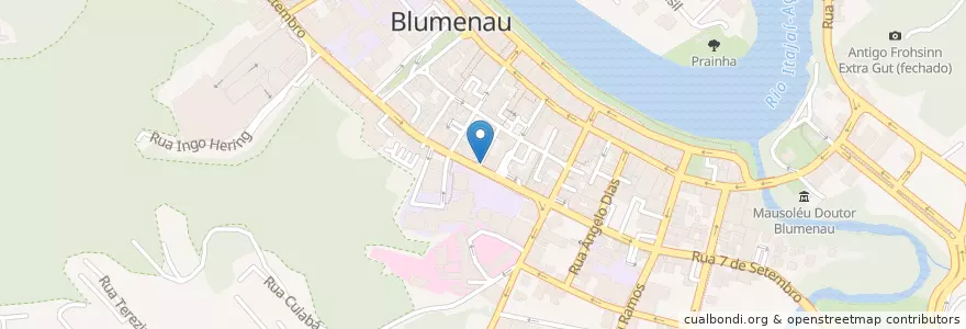 Mapa de ubicacion de ED Bar e Lanchonete Machado en Brasilien, Süden, Santa Catarina, Região Geográfica Intermediária De Blumenau, Microrregião De Blumenau, Blumenau.
