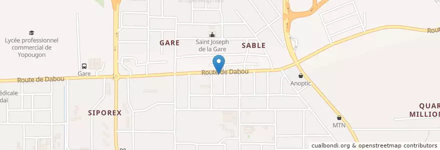 Mapa de ubicacion de Onyx Excellence en ساحل عاج, آبیجان, Yopougon.