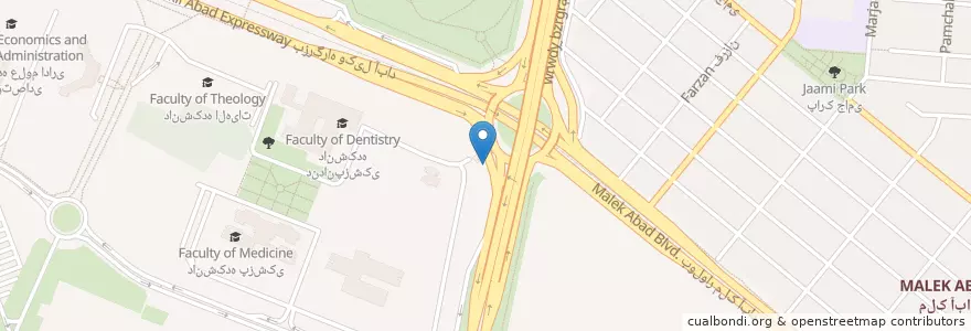 Mapa de ubicacion de دفتر پست دانشگاه en Iran, Razavi-Chorasan, شهرستان مشهد, مشهد, بخش مرکزی شهرستان مشهد.