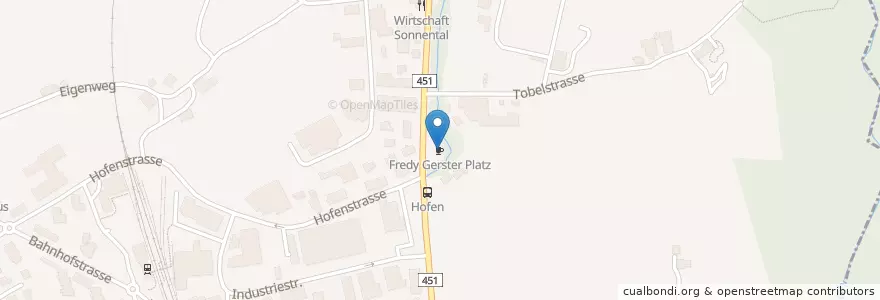 Mapa de ubicacion de Fredy Gerster Platz en Suíça, Sankt Gallen, Wahlkreis St. Gallen, Wittenbach.