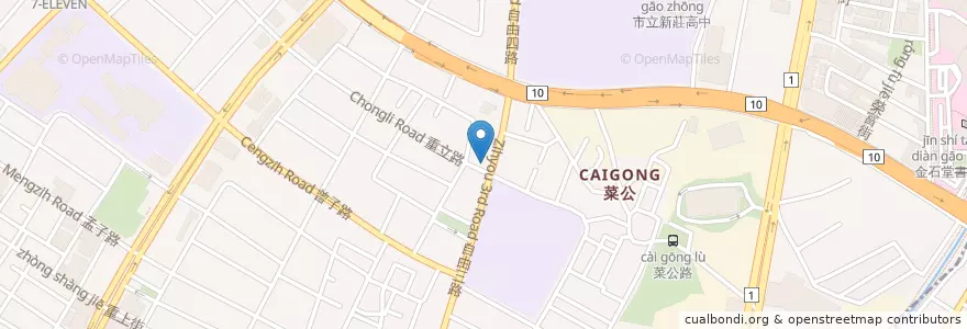 Mapa de ubicacion de 大家族自助餐 en Taiwan, Kaohsiung, 左營區.