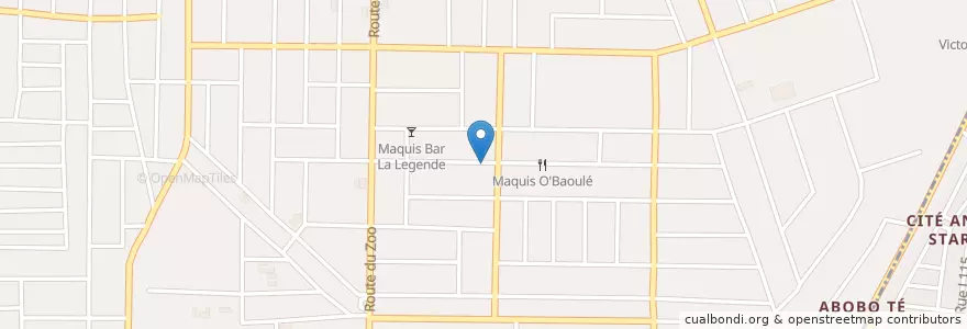 Mapa de ubicacion de Pharmacie Nouram en Fildişi Sahili, Abican, Abobo.