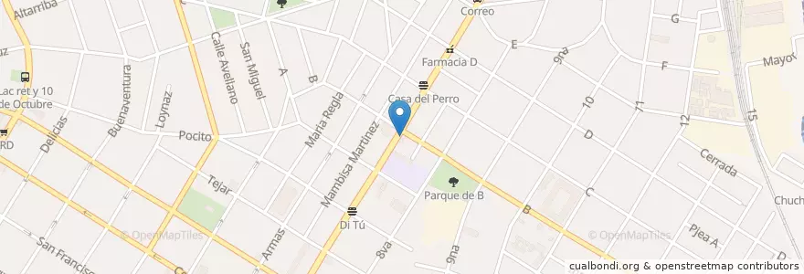 Mapa de ubicacion de Restaurante Don Pepe en Cuba, La Havane, Diez De Octubre.