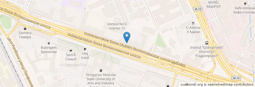 Mapa de ubicacion de TaAm hummus bar en 러시아, Центральный Федеральный Округ, Москва, Северный Административный Округ, Район Сокол.