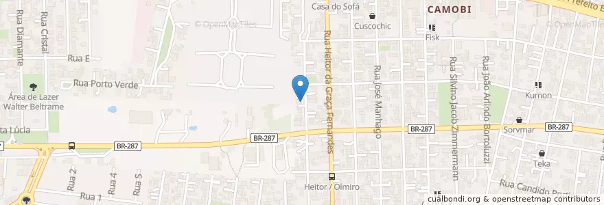 Mapa de ubicacion de Quarta Delegacia de Polícia en برزیل, منطقه جنوب برزیل, ریو گرانده جنوبی, Região Geográfica Intermediária De Santa Maria, Região Geográfica Imediata De Santa Maria, Santa Maria.