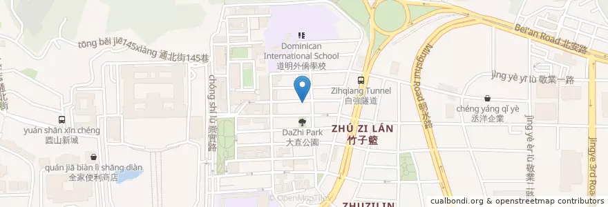 Mapa de ubicacion de Hotdog and Bagel en Tayvan, 新北市, Taipei, 中山區.