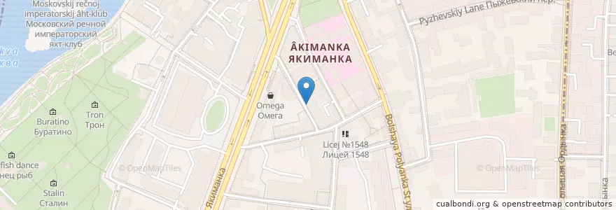 Mapa de ubicacion de Пит Брэд en Rusland, Centraal Federaal District, Moskou, Центральный Административный Округ, Район Якиманка.