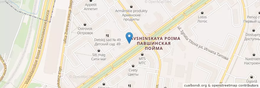 Mapa de ubicacion de Планета здоровья en Rússia, Distrito Federal Central, Oblast De Moscou, Городской Округ Красногорск.