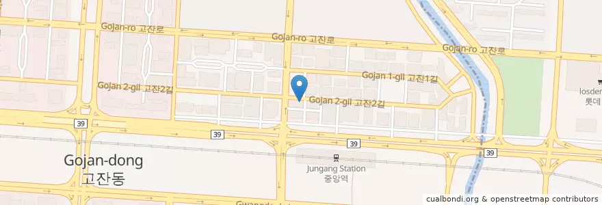 Mapa de ubicacion de 생명마루한의원 en 大韓民国, 京畿道, 安山市, 檀園区.