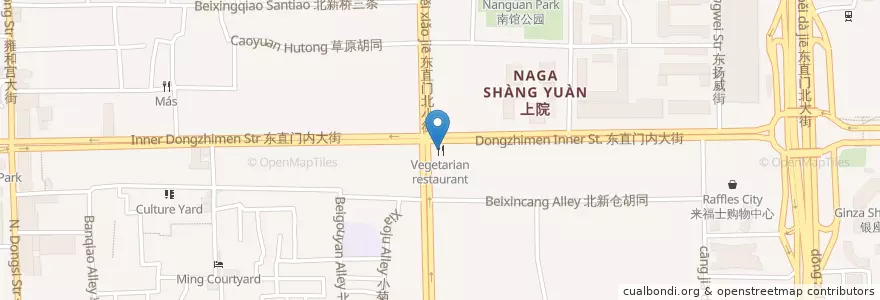 Mapa de ubicacion de 花开素食（东直门店） en الصين, بكين, خبي, 东城区.