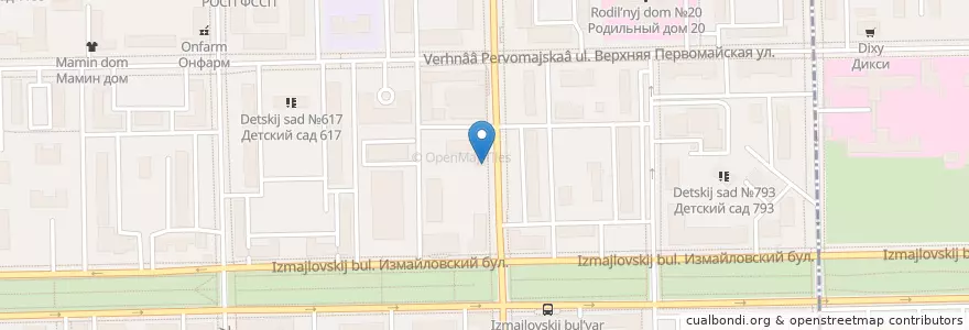 Mapa de ubicacion de Ваша Пинта en Rusia, Центральный Федеральный Округ, Москва, Восточный Административный Округ, Район Измайлово.