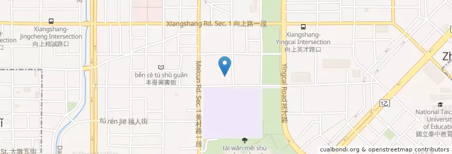 Mapa de ubicacion de 朵希義式冰淇淋 en 타이완, 타이중 시, 시 구.