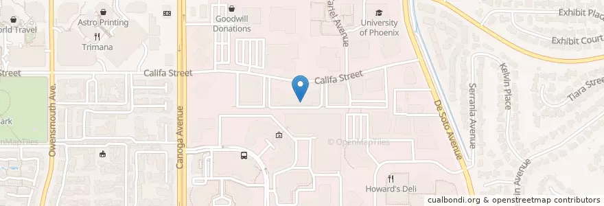 Mapa de ubicacion de Ciara Dance Studio en ایالات متحده آمریکا, کالیفرنیا, Los Angeles County, لوس آنجلس.