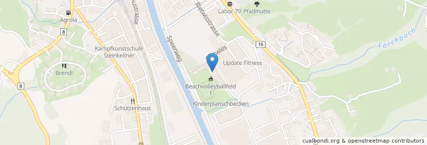 Mapa de ubicacion de Minigolf en Schweiz, Sankt Gallen, Wahlkreis Toggenburg, Wattwil.