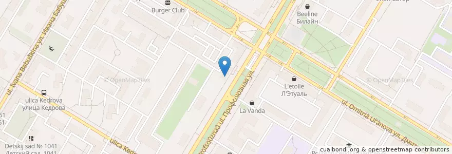 Mapa de ubicacion de Эвалар en Russia, Distretto Federale Centrale, Москва, Юго-Западный Административный Округ, Академический Район.