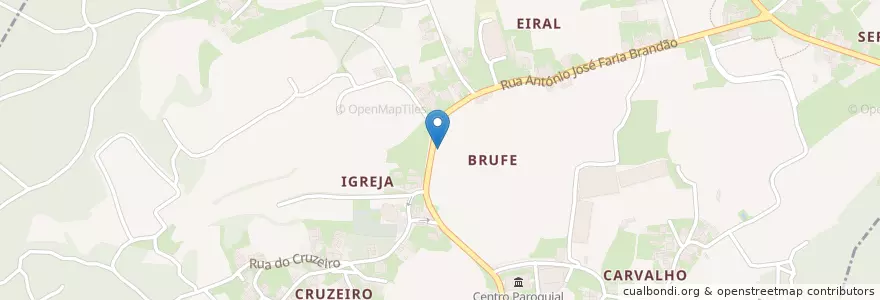 Mapa de ubicacion de Brufe en 葡萄牙, 北部大區, Braga, Ave, Vila Nova De Famalicão, Brufe.