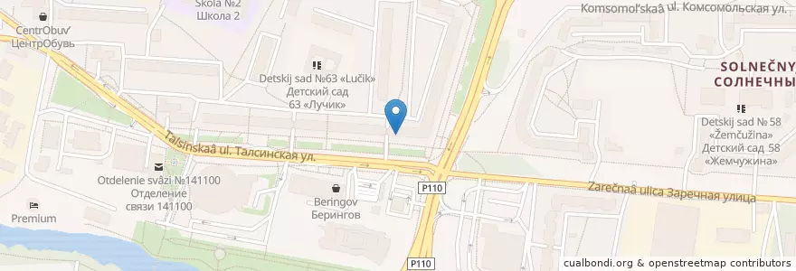 Mapa de ubicacion de Городской дом культуры «Заречный» en Rússia, Distrito Federal Central, Oblast De Moscou, Городской Округ Щёлково.