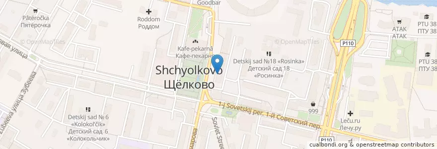 Mapa de ubicacion de Витафарм en 俄罗斯/俄羅斯, Центральный Федеральный Округ, 莫斯科州, Городской Округ Щёлково.