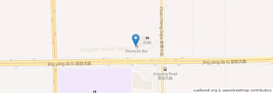 Mapa de ubicacion de Deutsche Bar en 중국, 지린 성, 长春市, 绿园区, 正阳街道.
