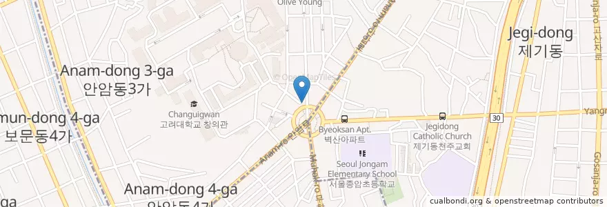 Mapa de ubicacion de 하나 은행 en Zuid-Korea, Seoel, 동대문구.