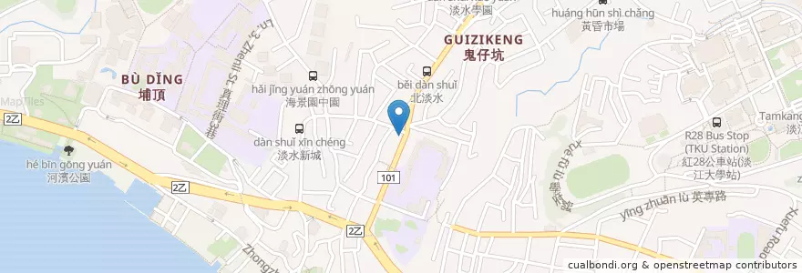 Mapa de ubicacion de 陳世芳診所 en Taiwan, Nuova Taipei, Distretto Di Tamsui.